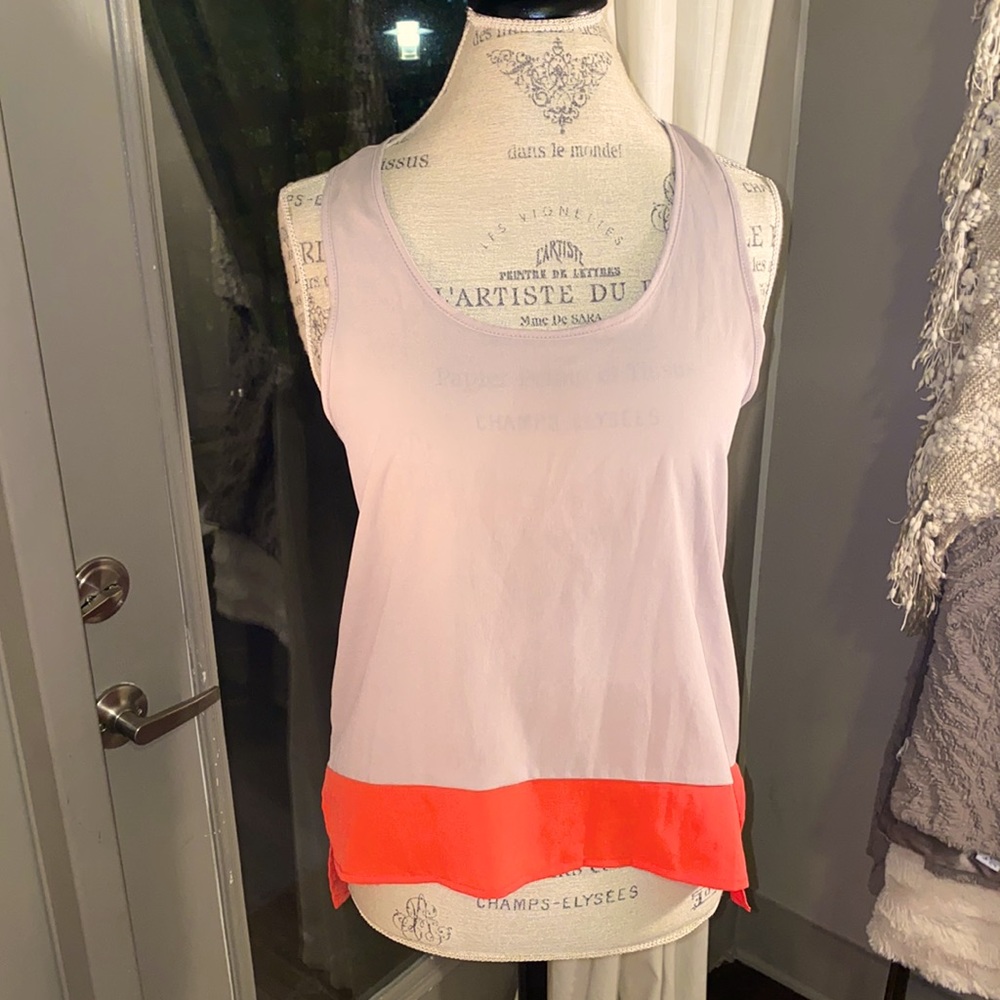 Maitai razer back tan/orange tank top. Size M